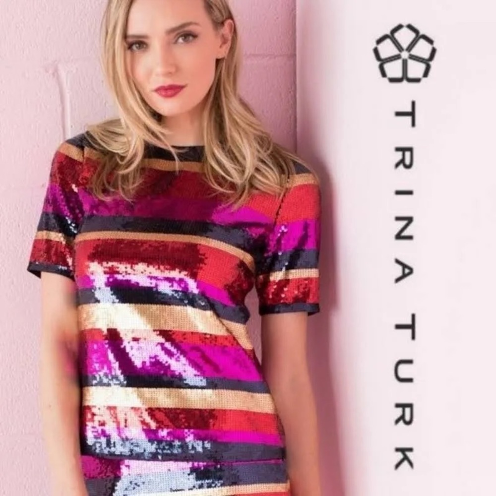 Trina Turk Women's Multicolor Sequin Top